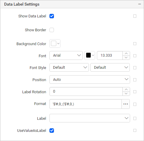 Data Label Settings