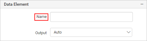 Data element name property