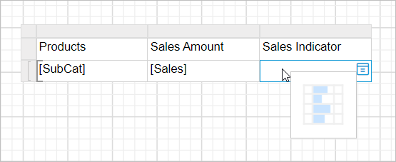 Add data bar report item
