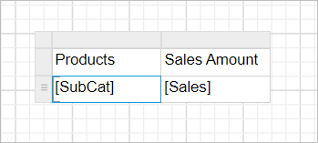 Table report design