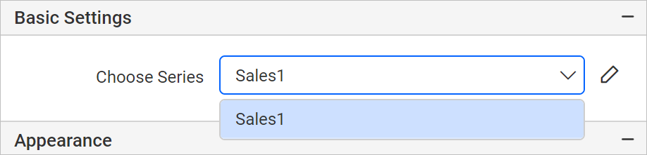 Choose series in chart
