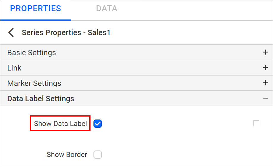 Chart data label