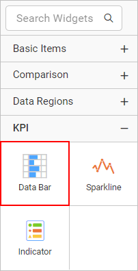 Data bar item in item panel