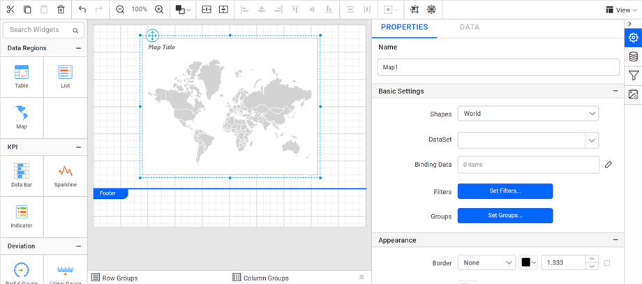 Design map using marker color range rule | Blazor