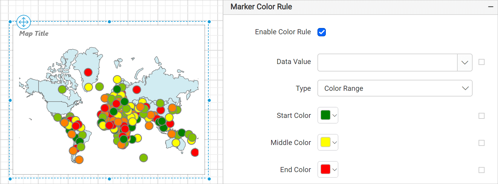 Map shape color rule