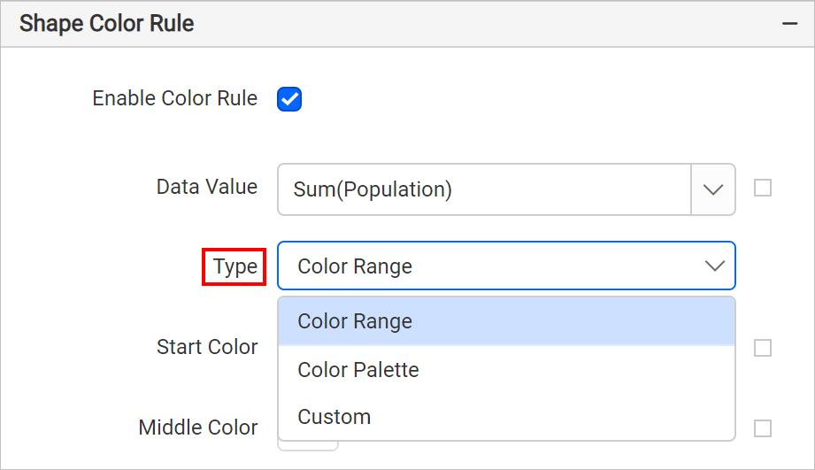 Map color rule types