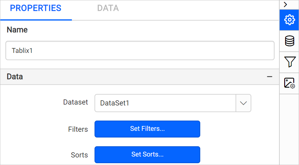 Drag and drop matrix report item into design area