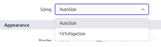 pdf sizing property