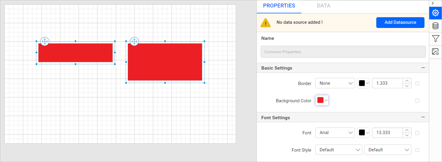 Same report item selection