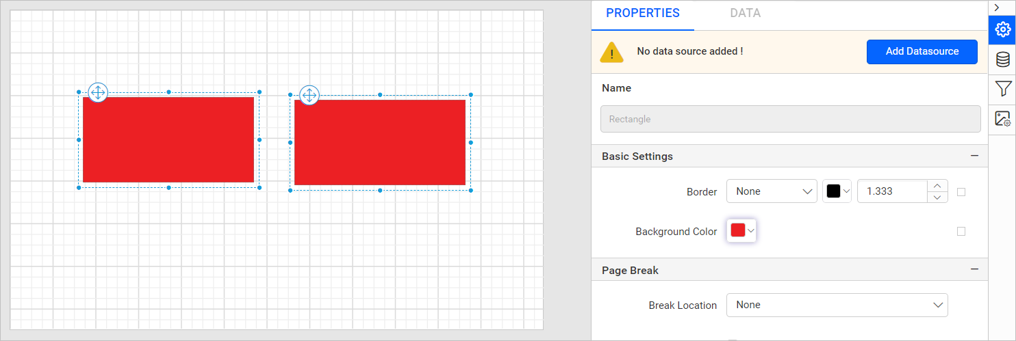 Same report item selection