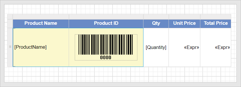 Same report item selection