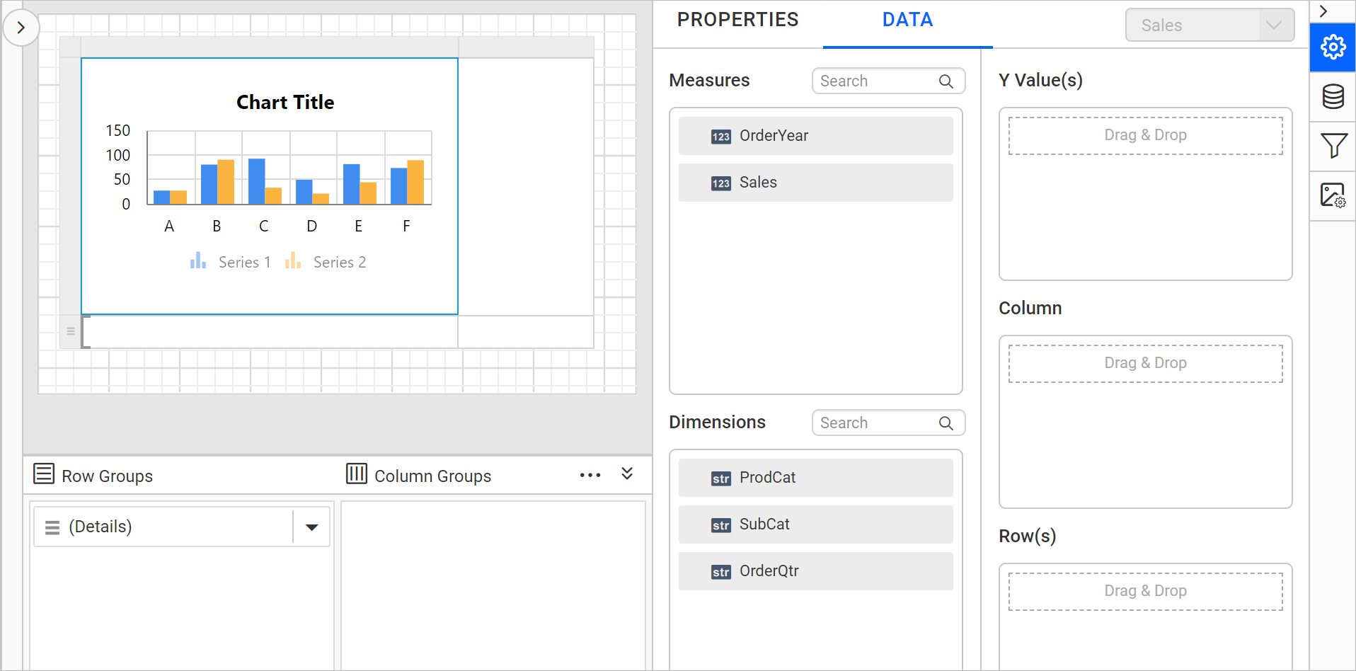 Nested data regions | Bold Reports | Blazor Platform