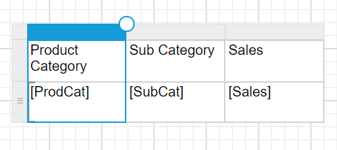 Resize the table column