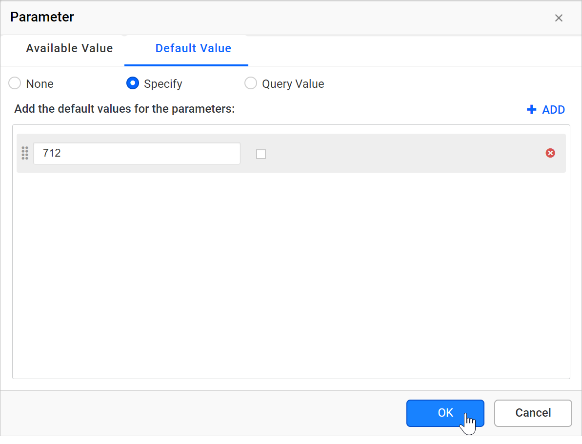 Default tab enter valid value