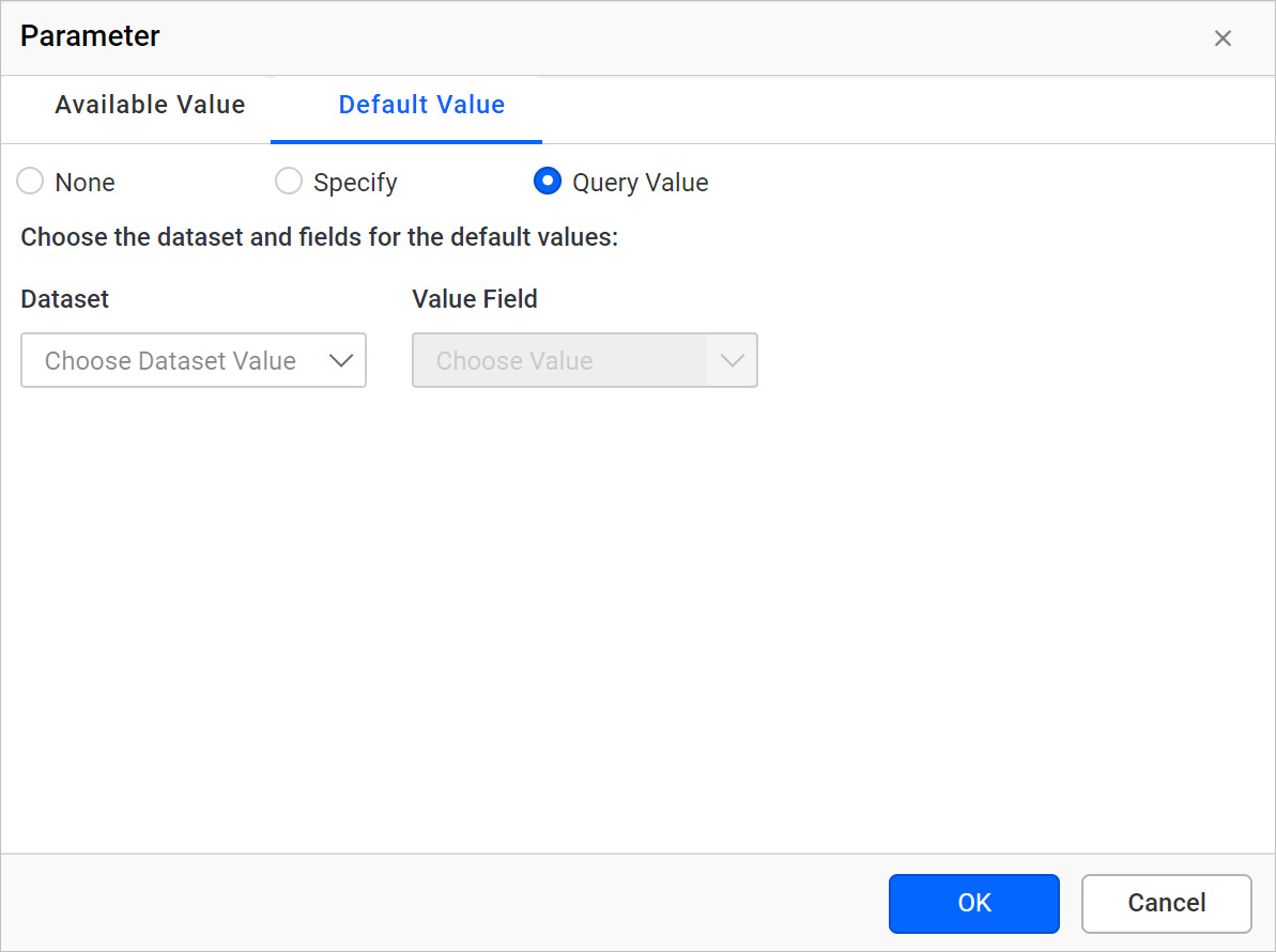 Default tab query value
