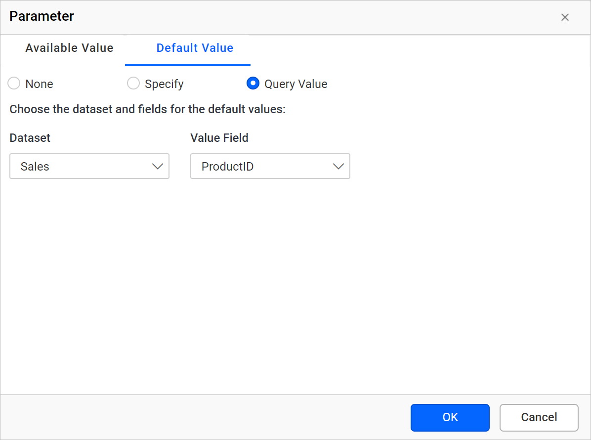 Default value assign data