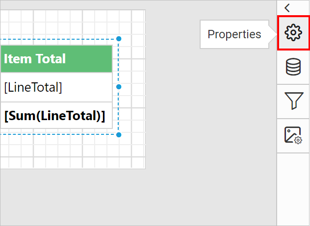 Open table properties