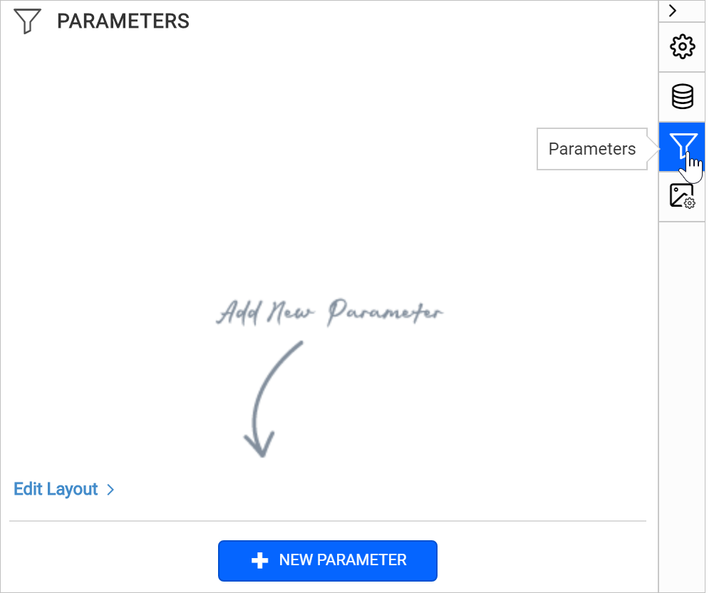 Open parameters pane