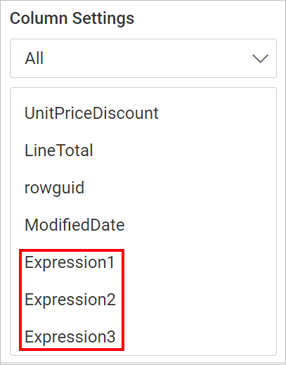 Query expresssion dialog