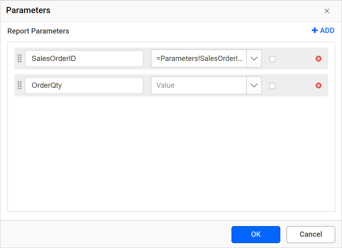 Query joiner icon in enabled state