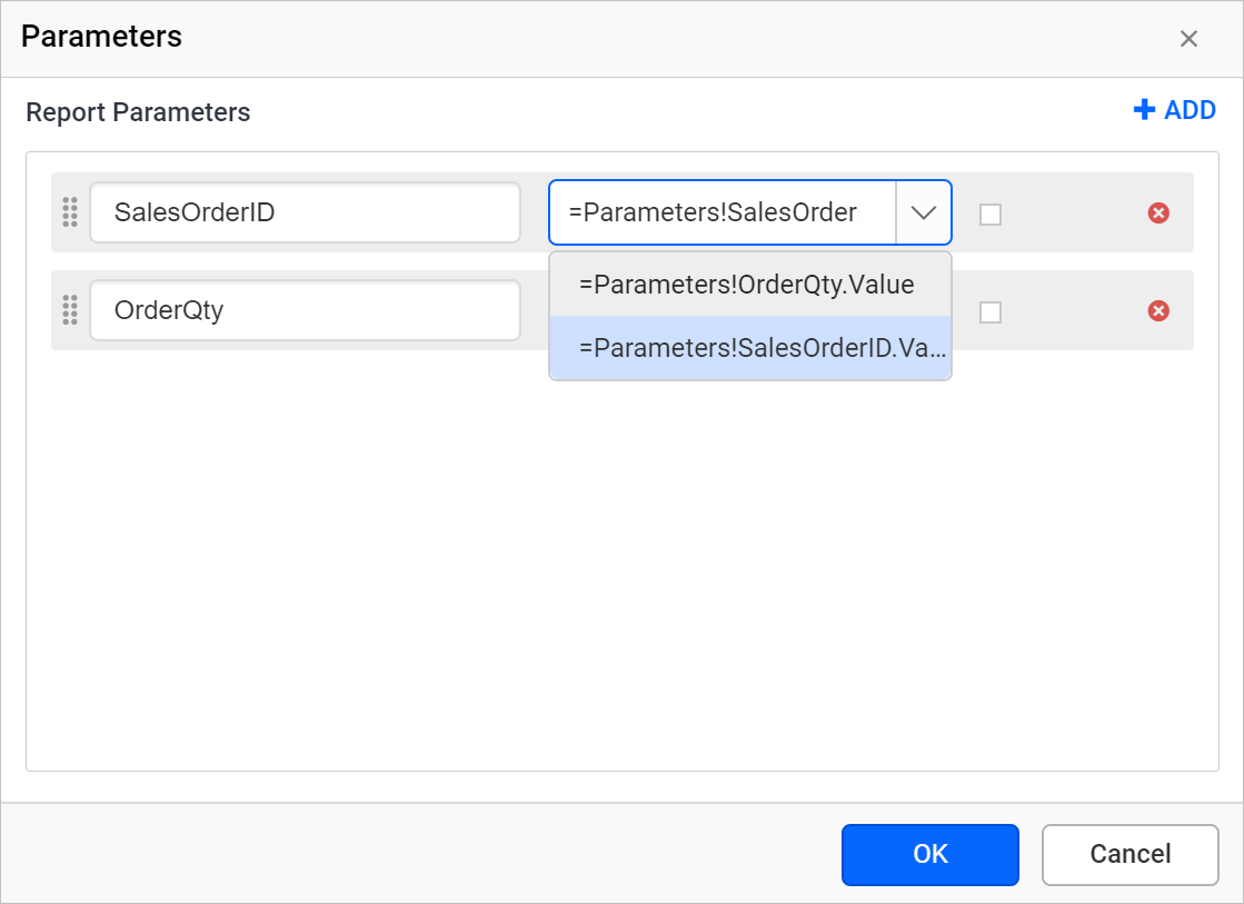 Query joiner icon in enabled state