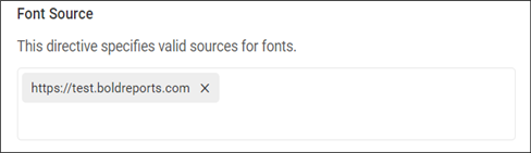 Content Security Policy settings for font