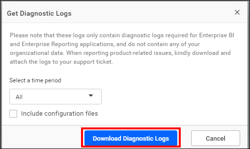 Download Diagnostic logs 