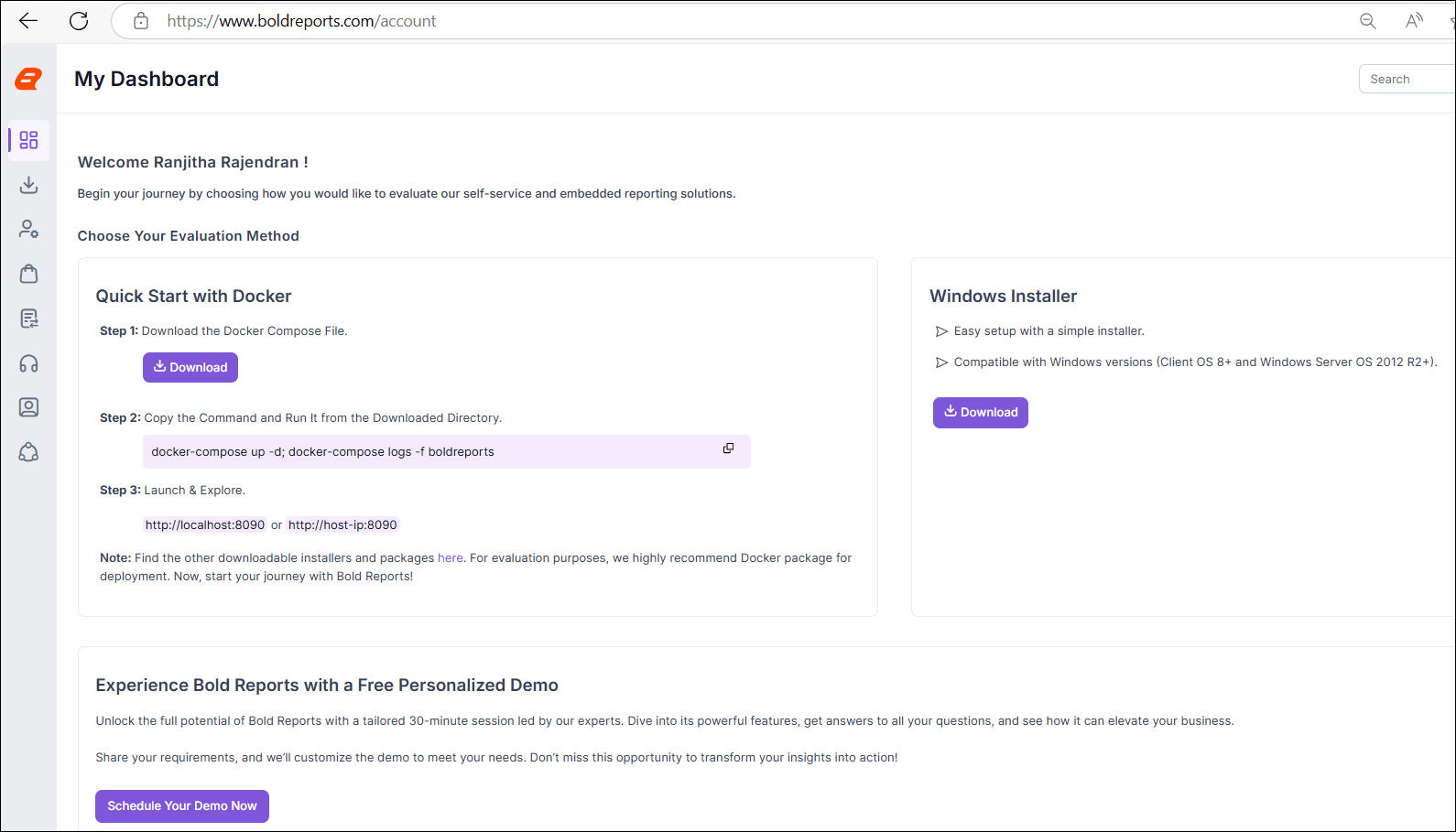 Accounts Page