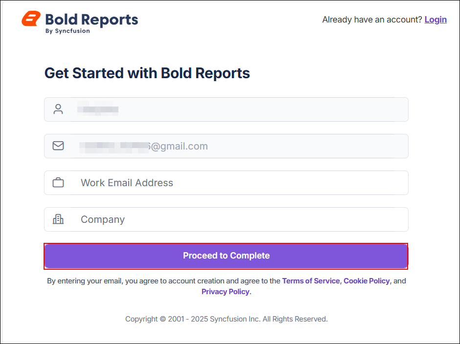 Click proceed to complete