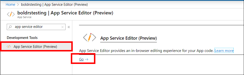 App Service Editor