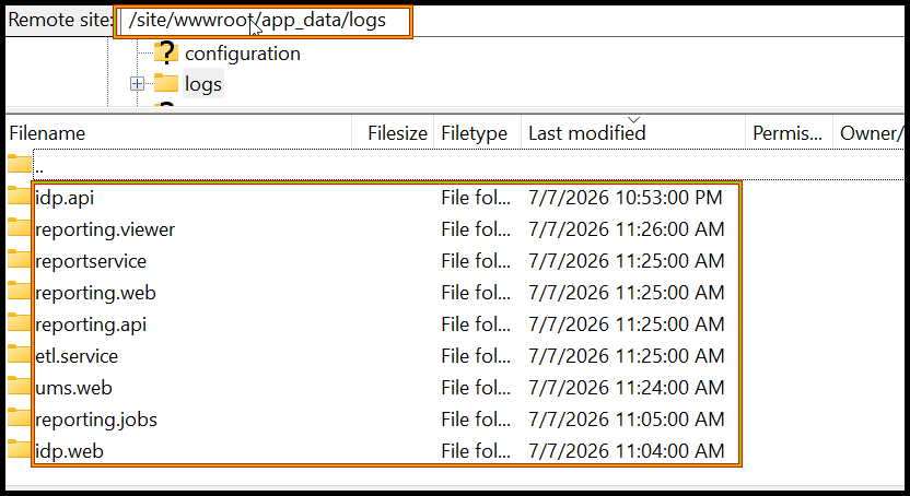 Report Server Logs Location