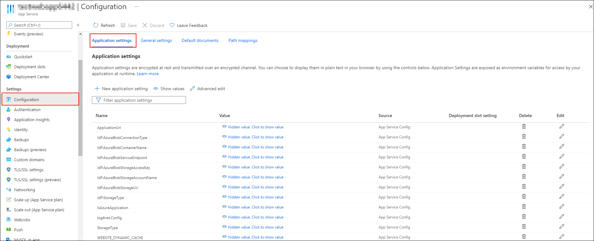 Configuration Settings