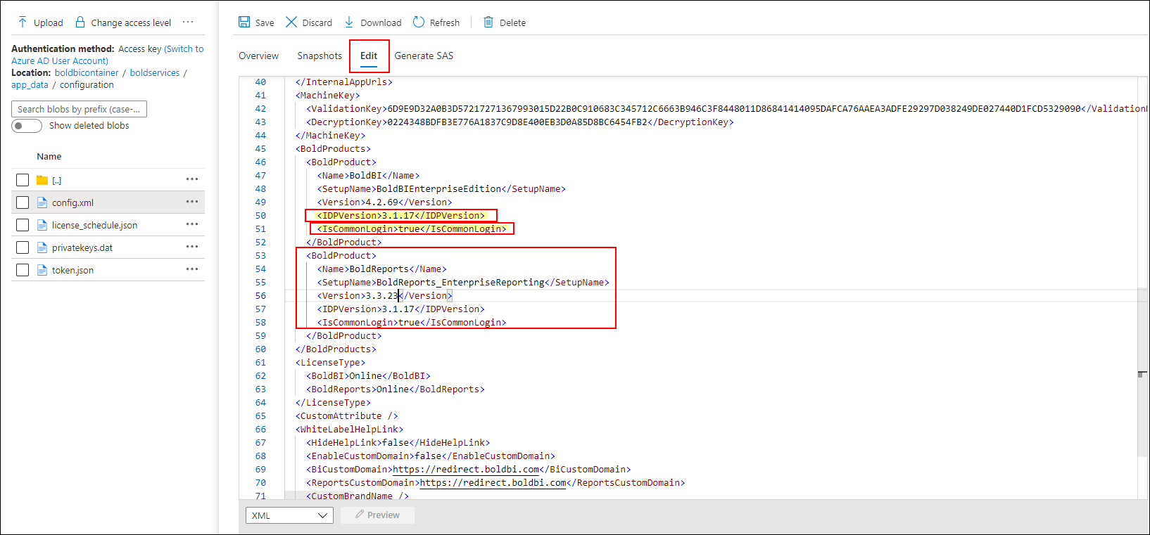 Edit Configuration File