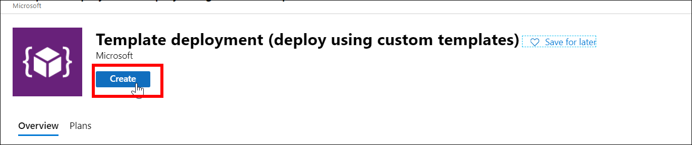 Create Template deployment