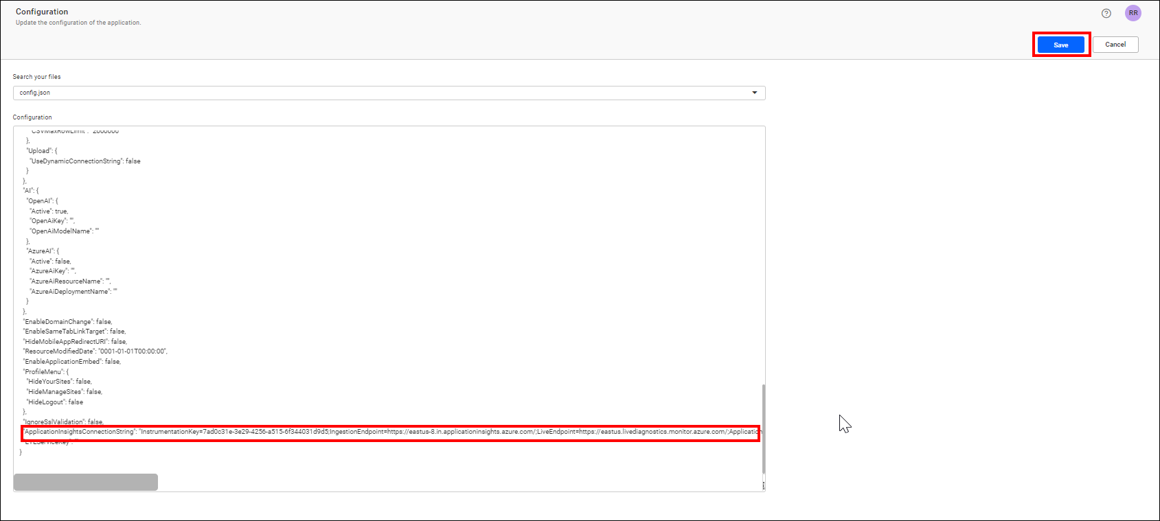 Paste Connection String