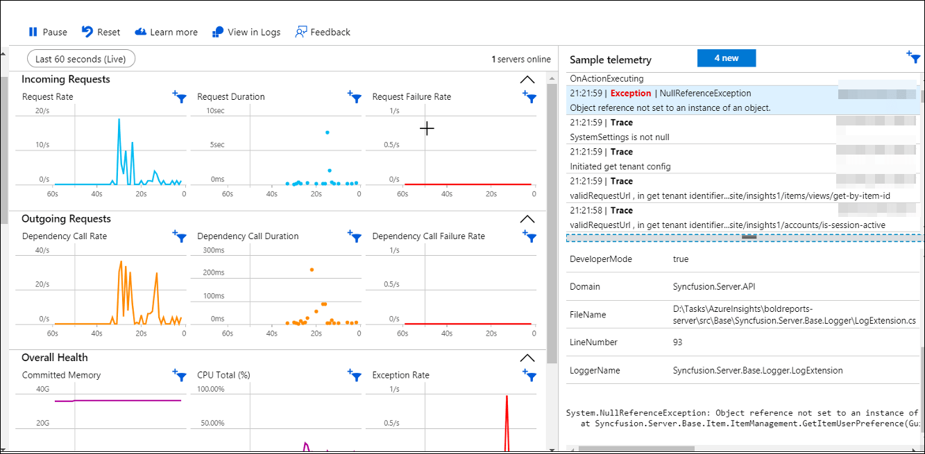 Sample Telemetry