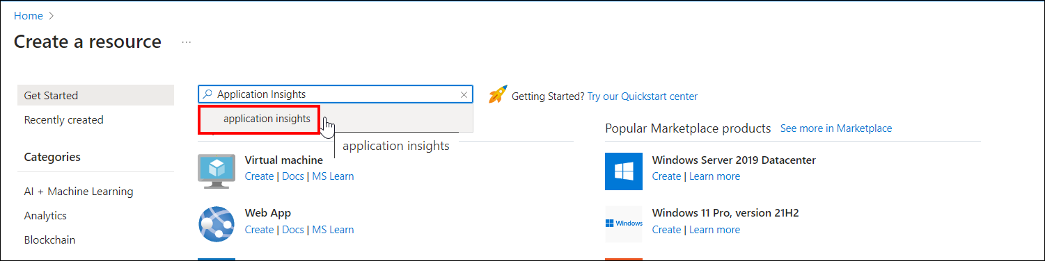 Search Application Insights