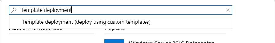 Search Template deployment option