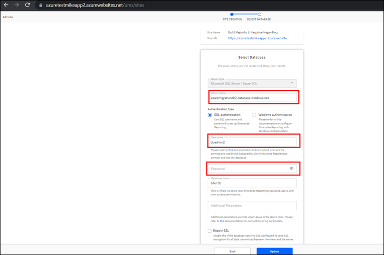 Update Password