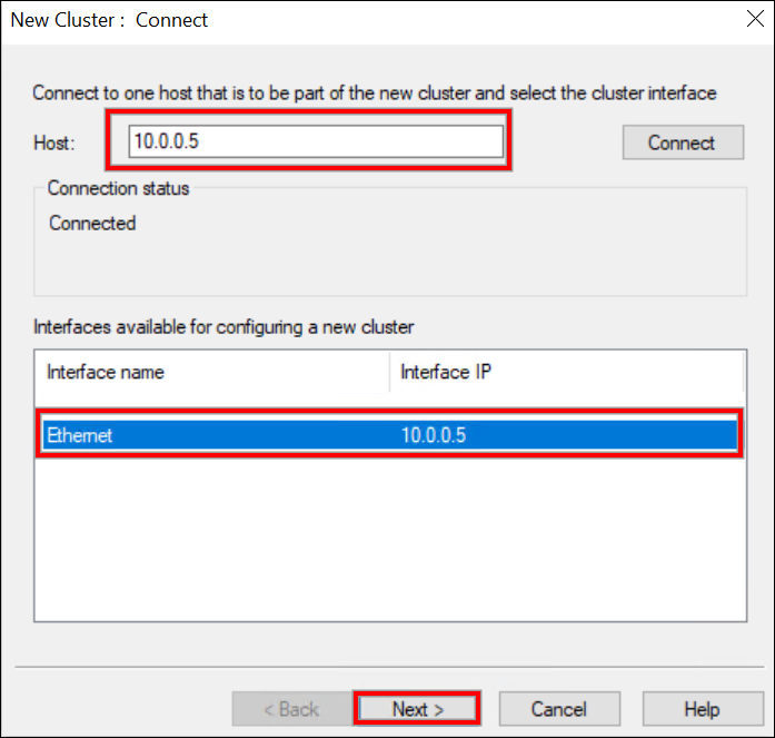 Connect cluster