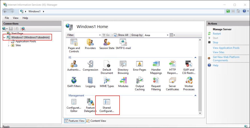 select-shared-configuration