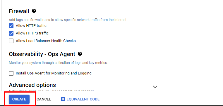 create gcp