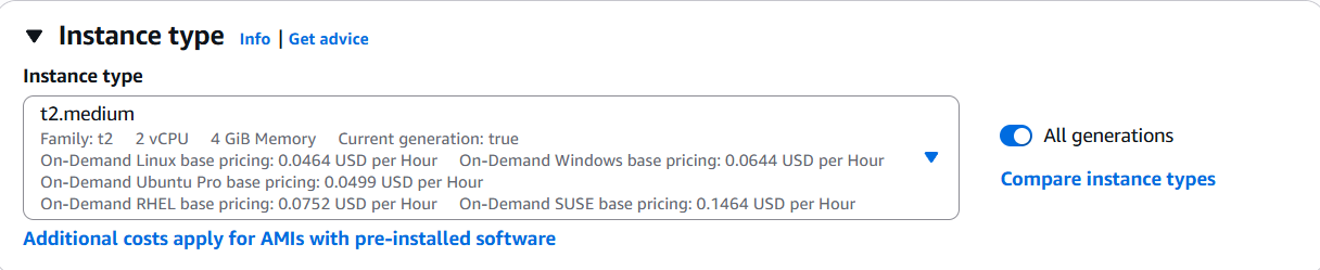 instance type