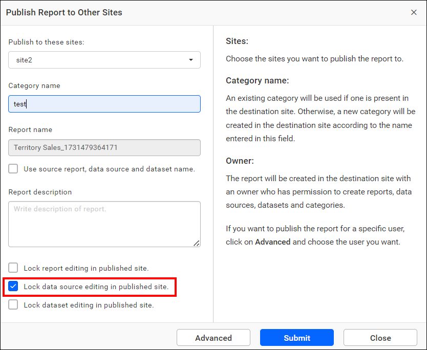 Lock Data Source Editing