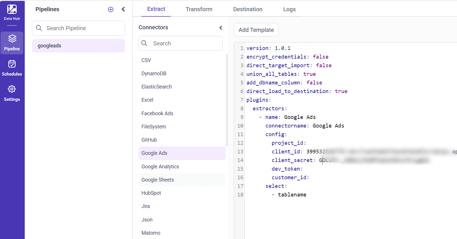 Google Ads ETL- DataHub
