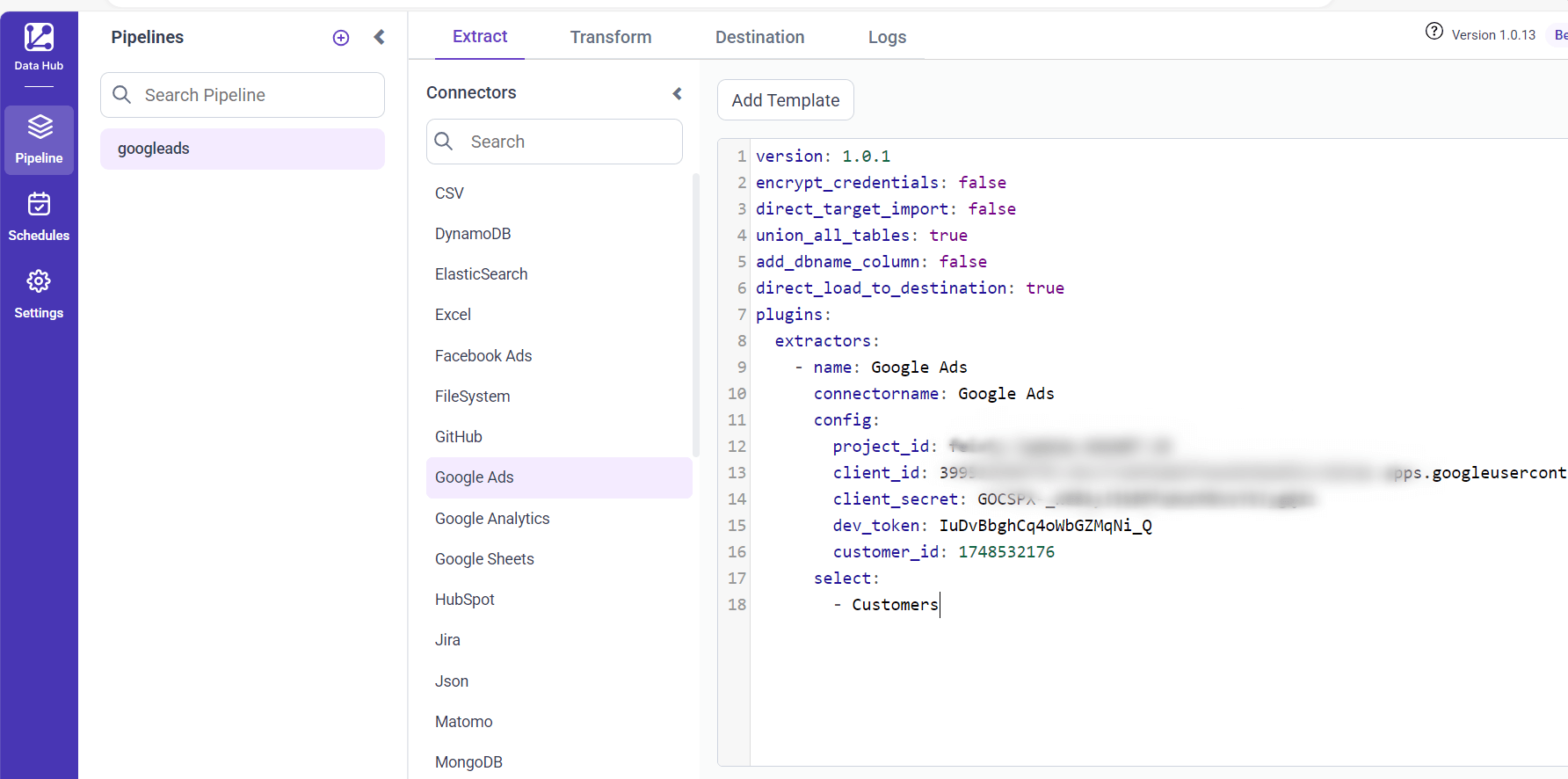 Google Ads ETL- DataHub