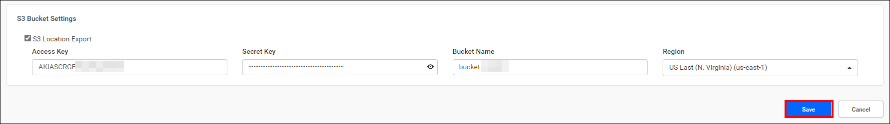 S3 Bucket Settings