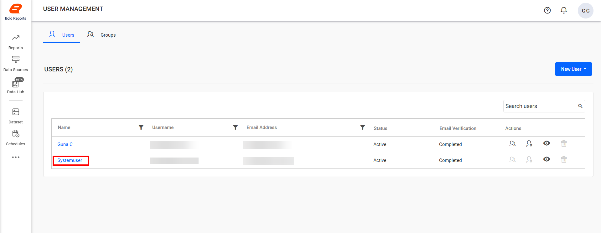 Users-Page