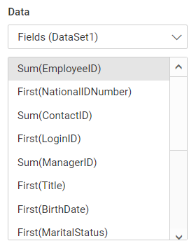 field collection in list view