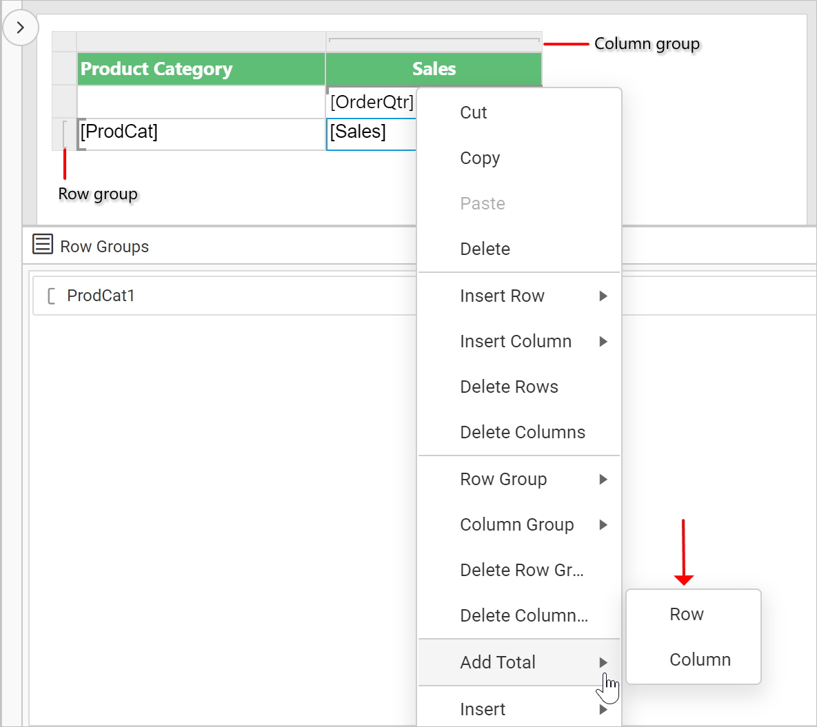 Enable grouping panel